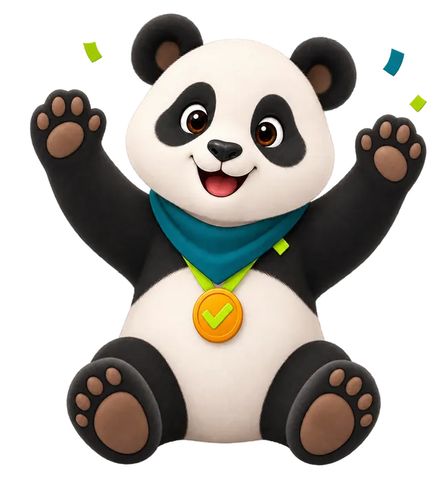 Panda PermisZen après un examen réussi